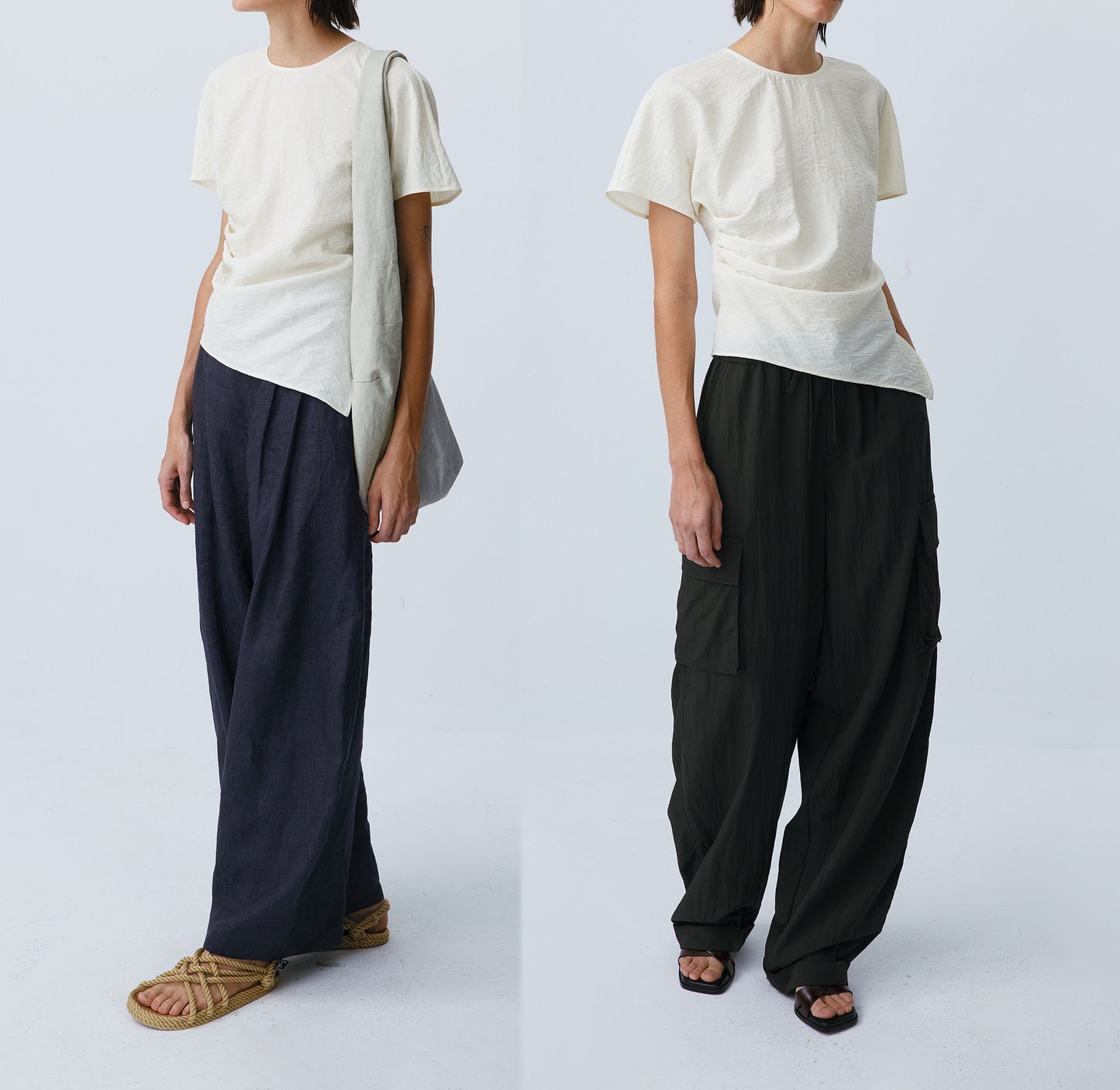 edoa Dry Silk Asymmetrical Shirt 