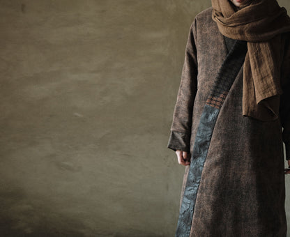 edoa Mud Tussah Silk Padded Hanfu Coat