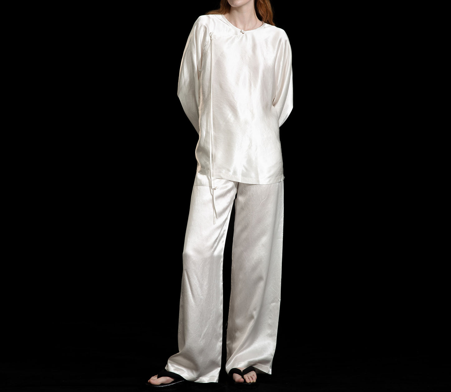 edoa Mulberry Silk Cheongsam Pajama Set
