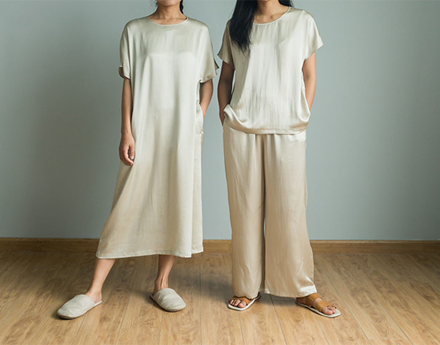 edoa Mulberry Silk Caftan Loungewear