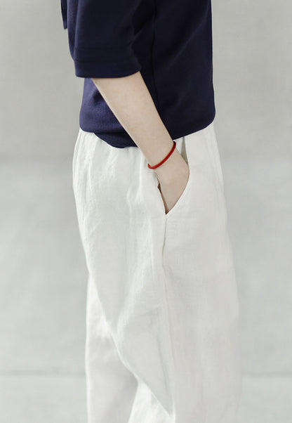 edoa Tapered Boyfriend Linen Pants