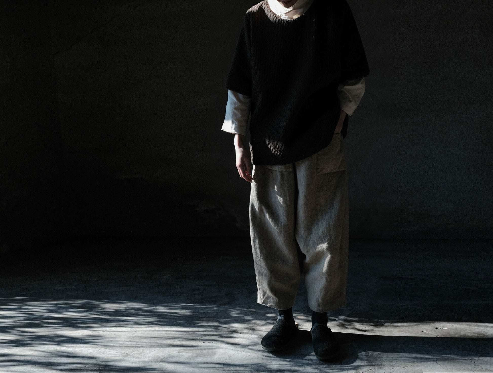 edoa Flax Linen Padded Harem Pants