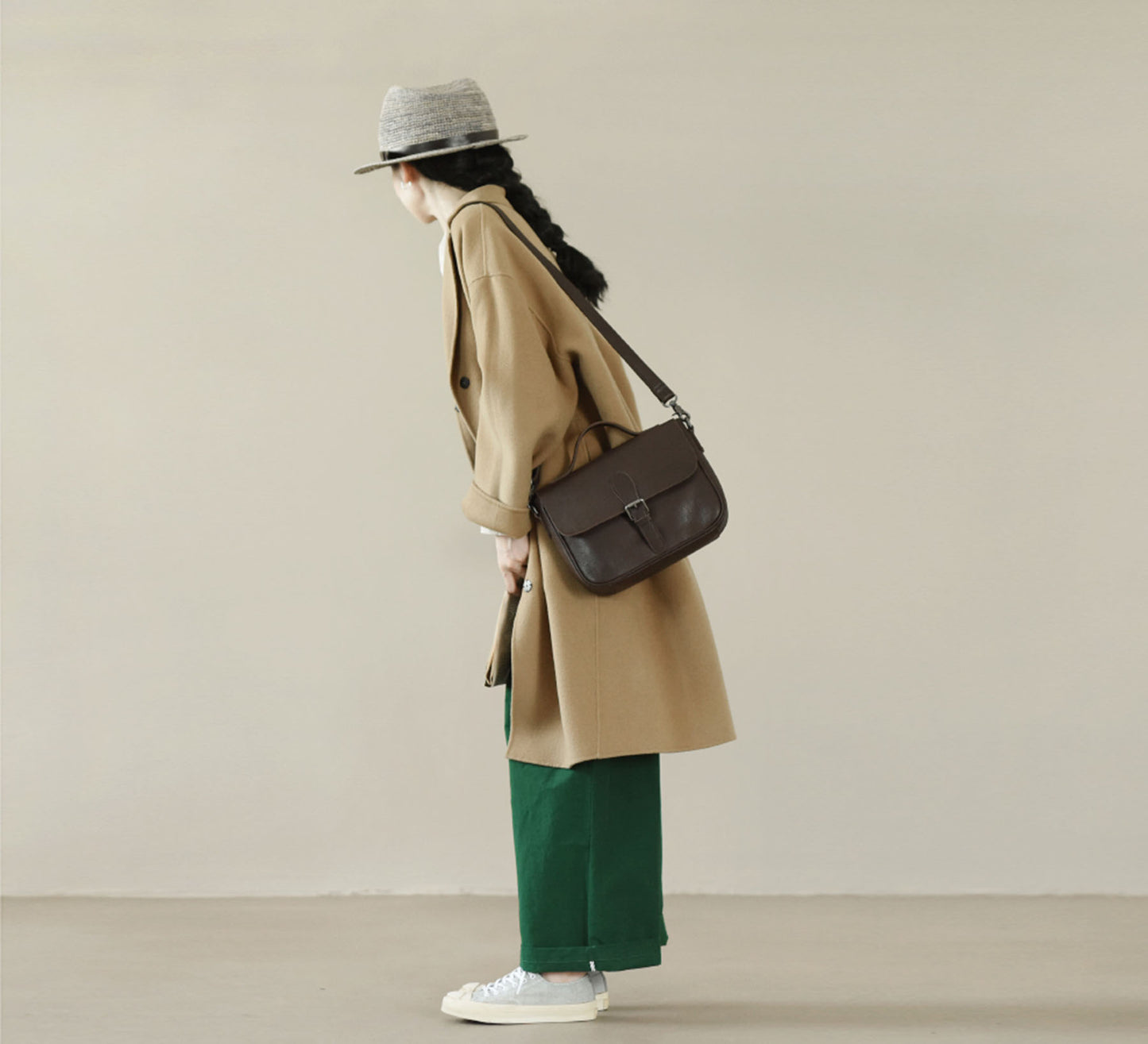 edoa Oversized Double-faced Wool Coat 