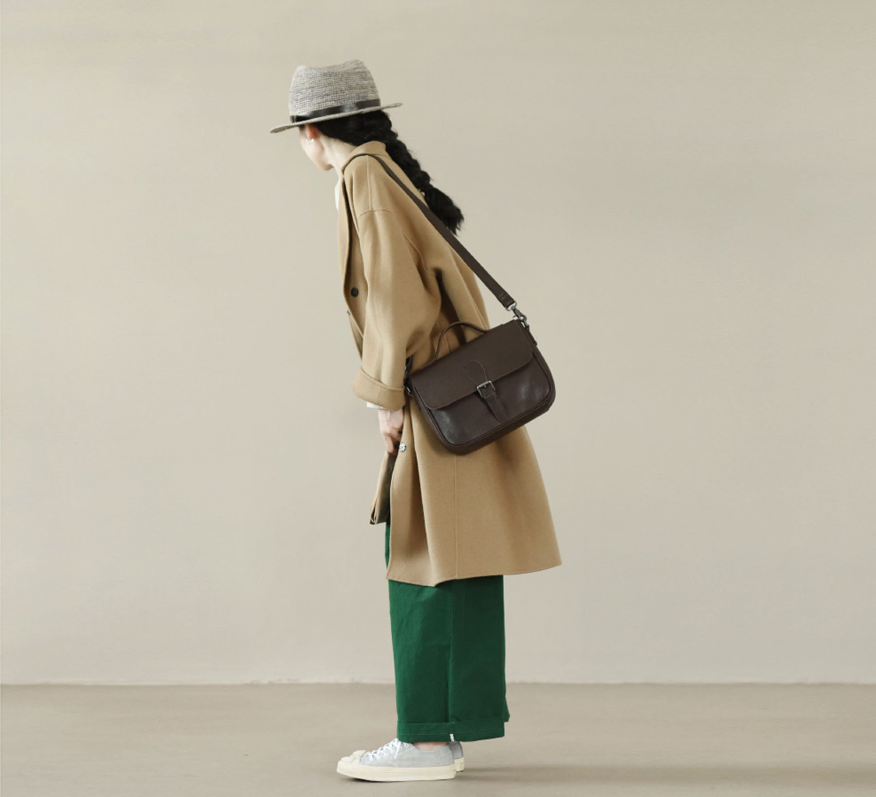 edoa Oversized Double-faced Wool Coat 