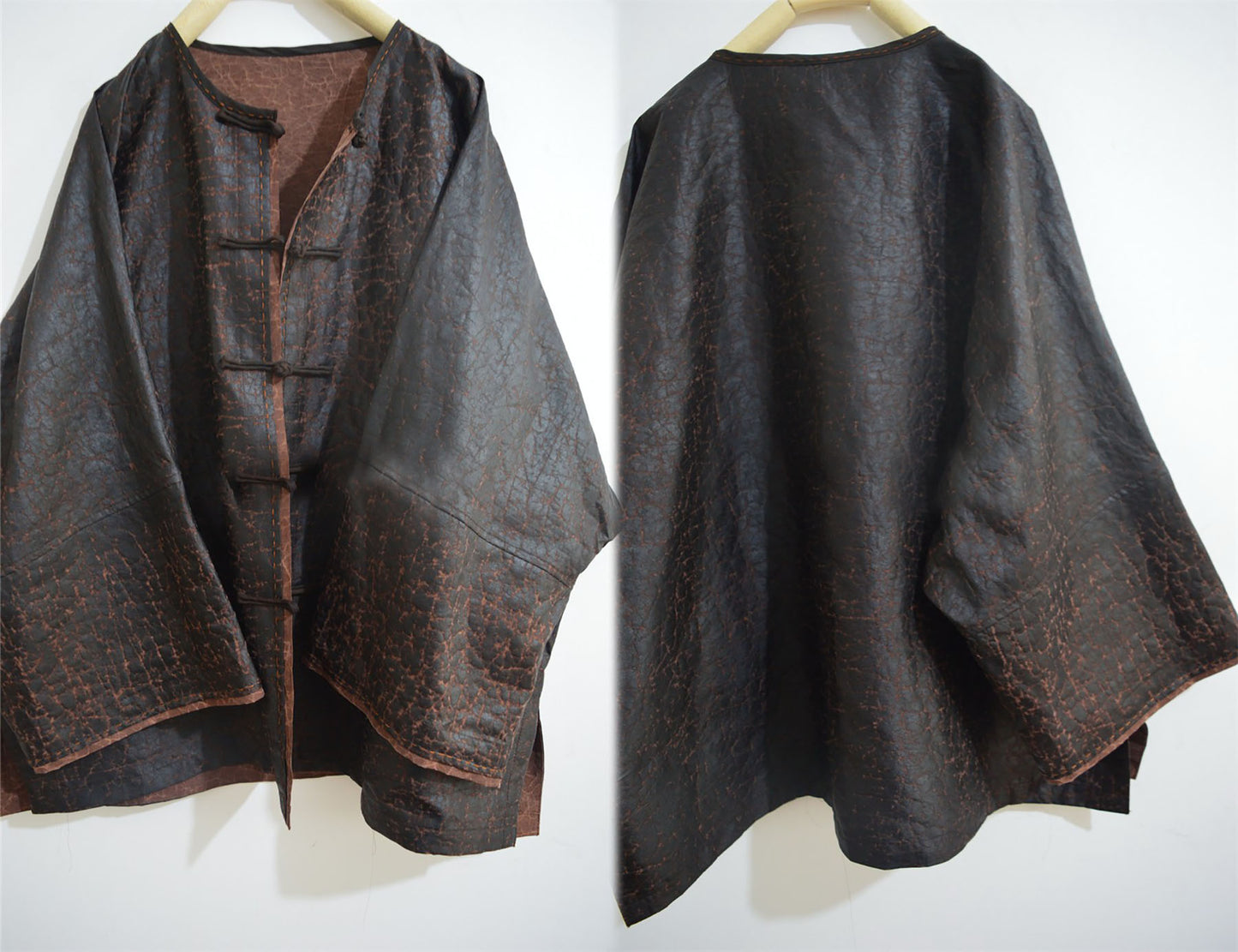 Cracked Mud Silk Chinese Jacket ja0054 X105