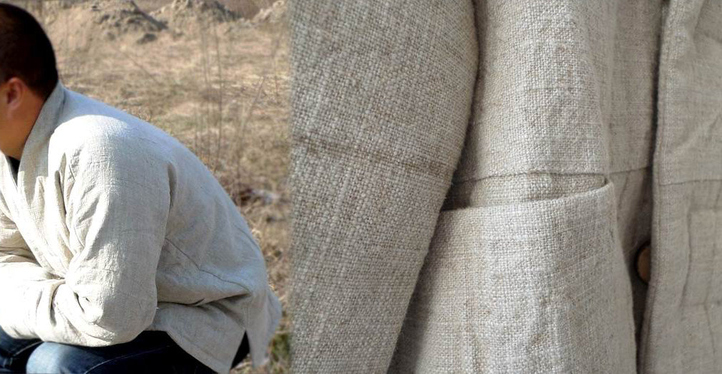 edoa Linen Cotton Blend Padding Jacket 