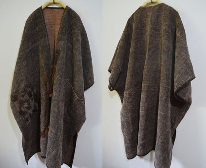 Reversible Mud Tussah Silk Jacquard Coat co0183 X011