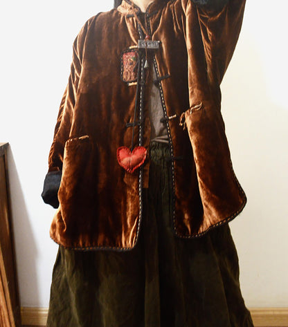 Mulberry Silk Velvet Padded Chinese Jacket ja0081 X300