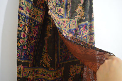 Printed Mud Silk Wrap Skirt sk0037 X277