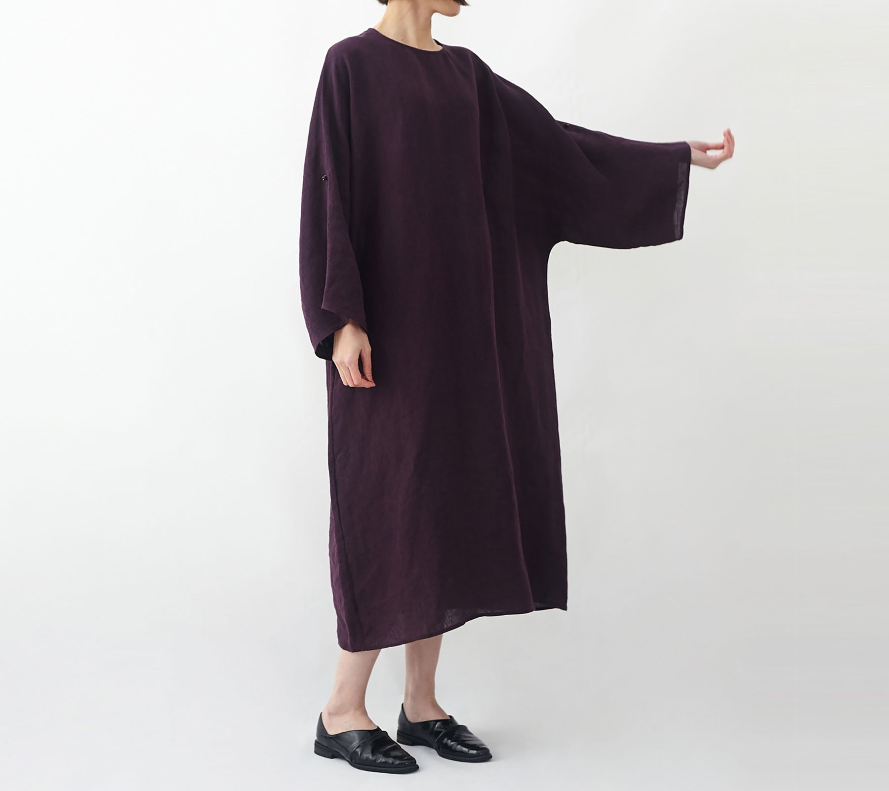 edoa Minimalist Oversized Linen Tunic Dress 