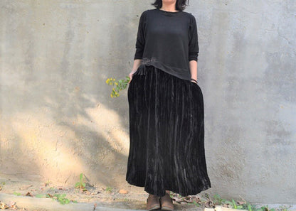 edoa Black Wool And Silk Tank Dress