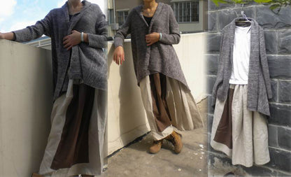 edoa Color Block Maxi Skirt
