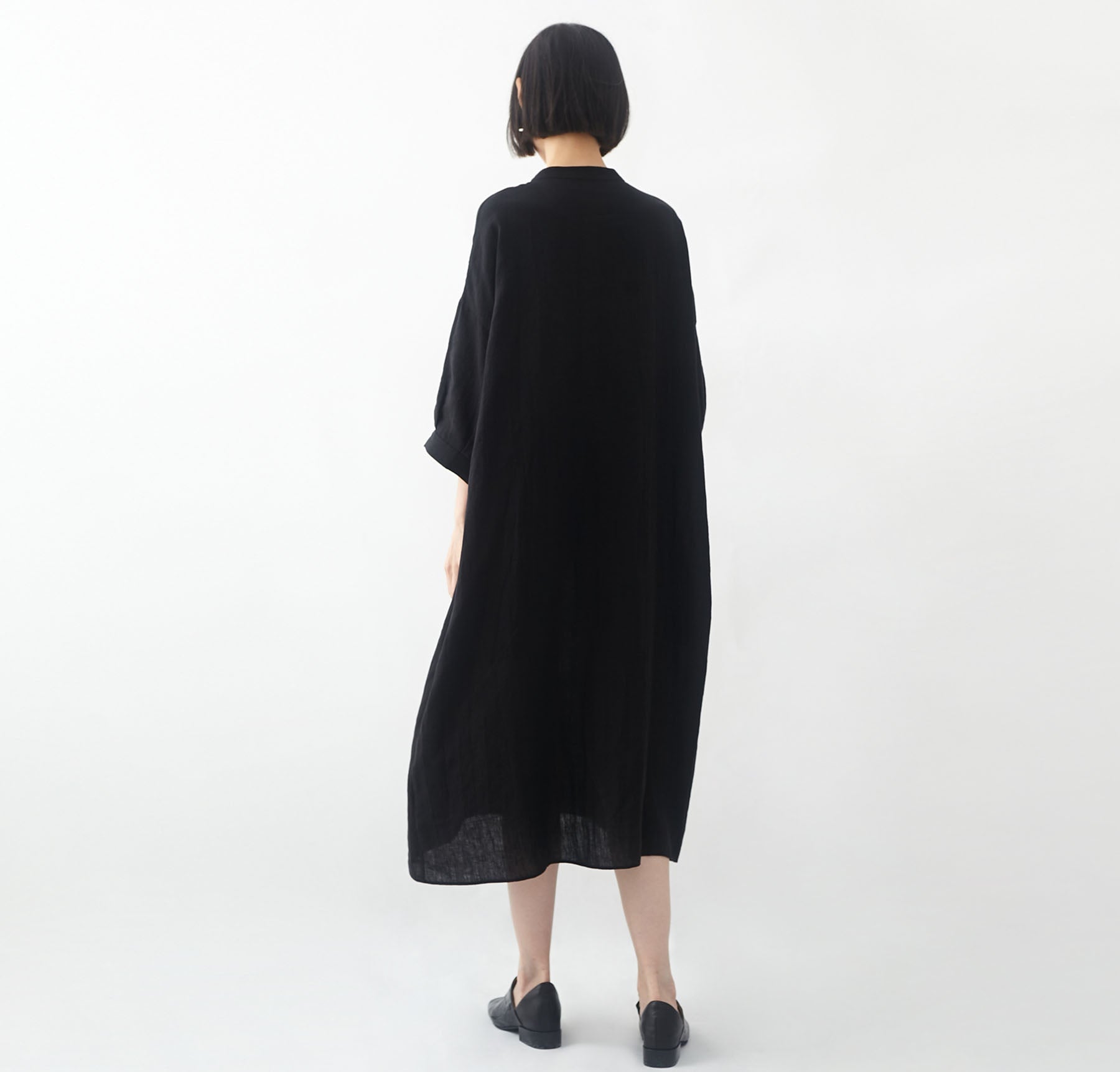 edoa Loose Fitting Linen Modified Dress