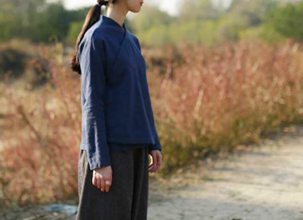 edoa Washed Ramie Linen Top