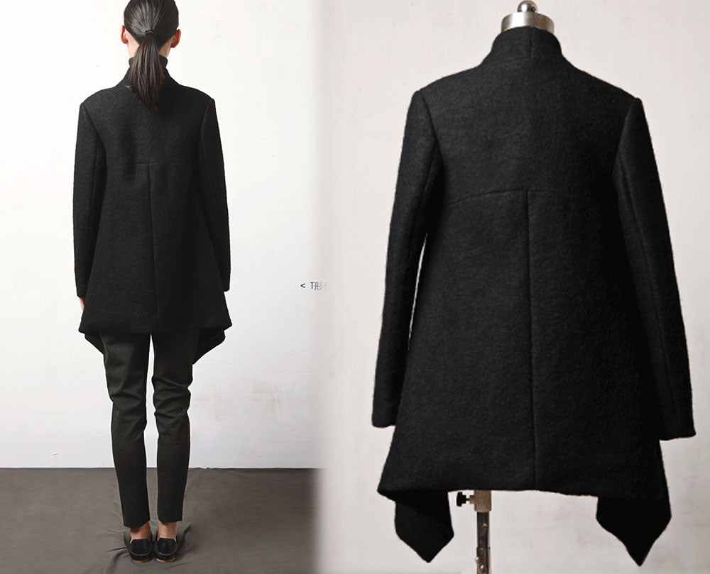 edoa Wool A line Trapeze Coat