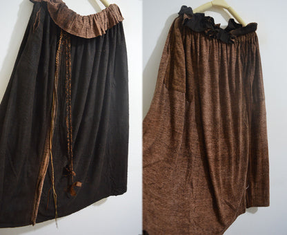 Reversible Mud Tussah Silk Bud Skirt sk0018 X244