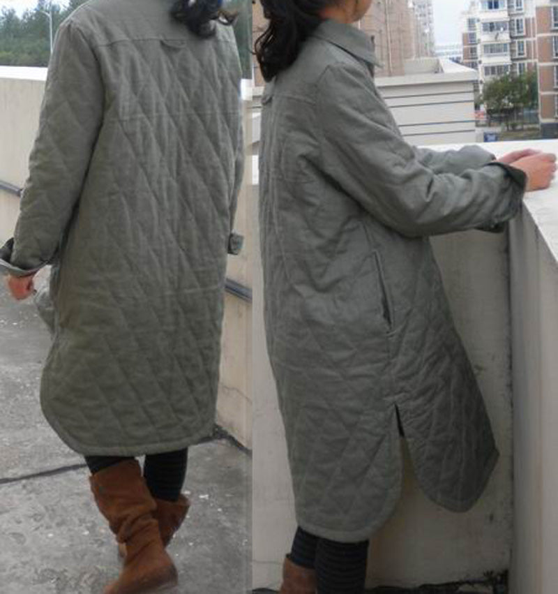 edoa Linen Hand Quilted Coat