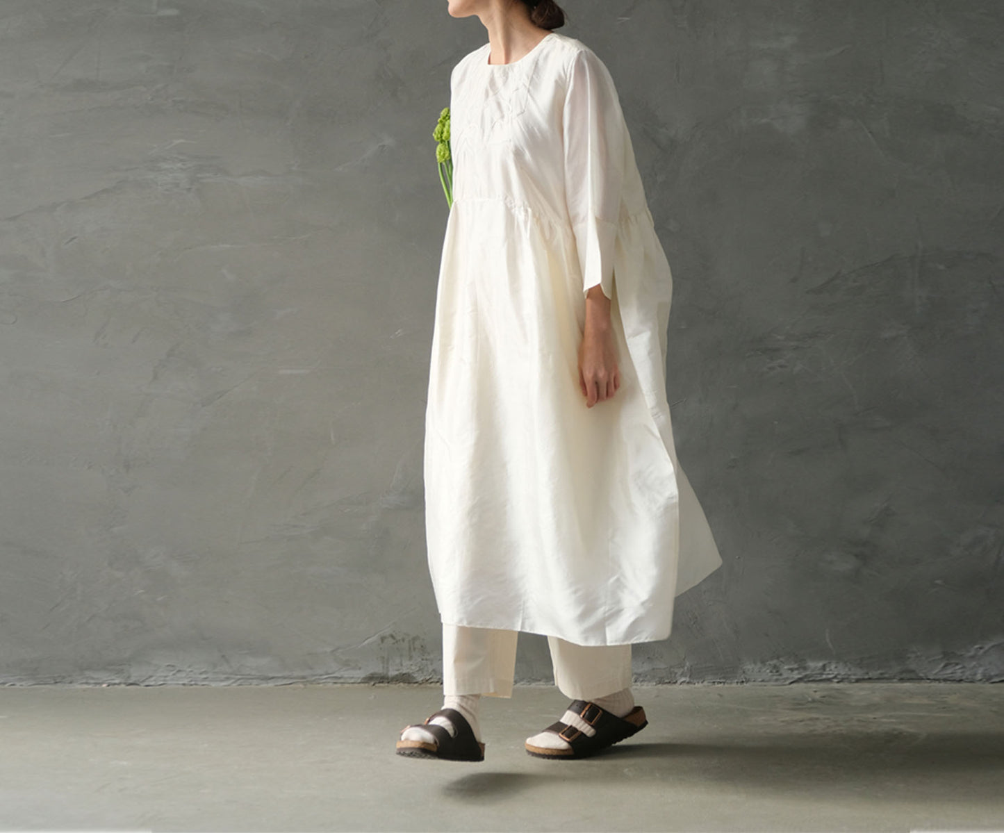 edoa Dupion Silk Minimalist Dress