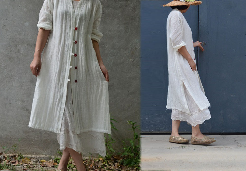 edoa Linen Gauze Cardigan