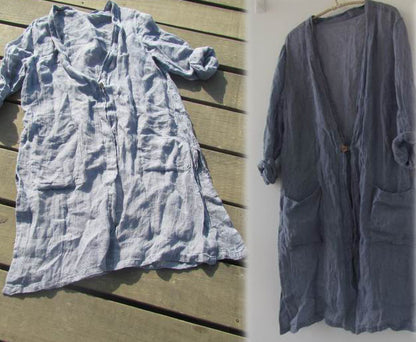linen gauze blouse dress edoa