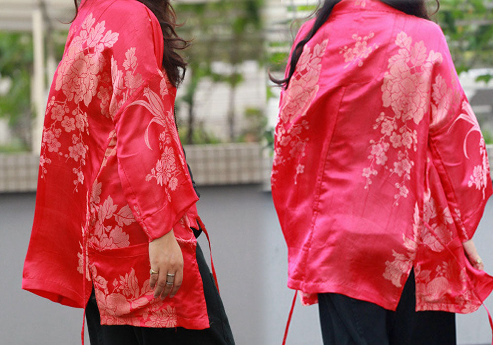 Silk Cotton Blend Modified Chinese Jacket ja0055 158