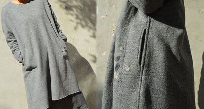 edoa Embroidered Wool Dress