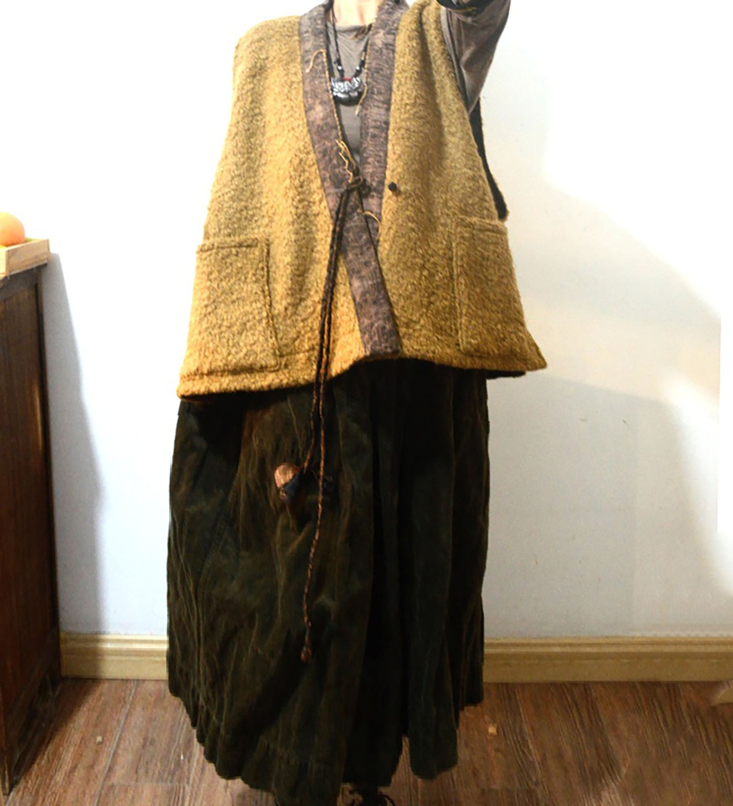 edoa Fleece Hanfu Vest
