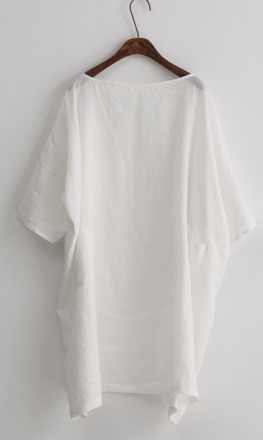 edoa Oversized White Smock Top Tunic