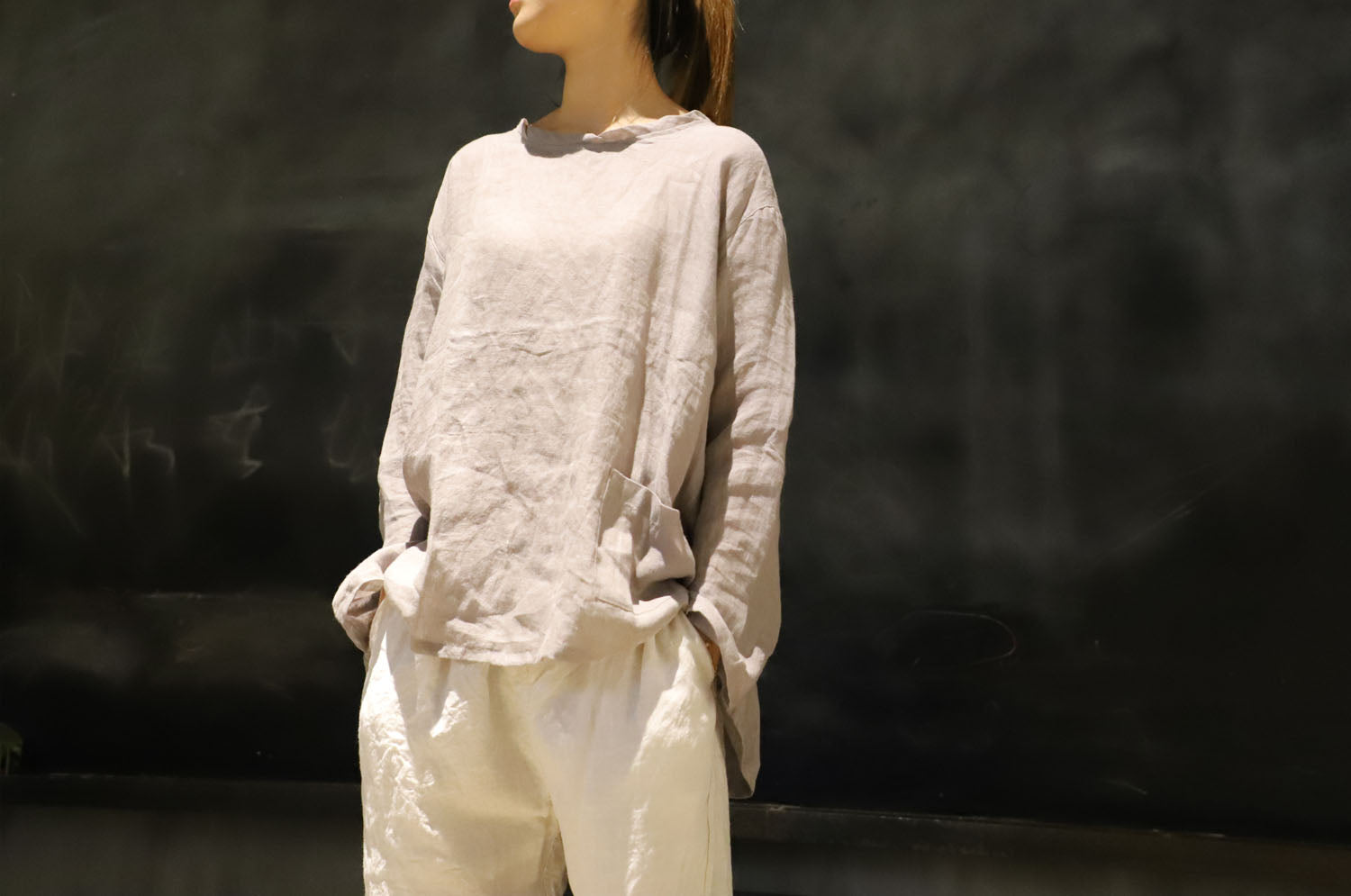 edoa Thin Linen Gauze Tunic