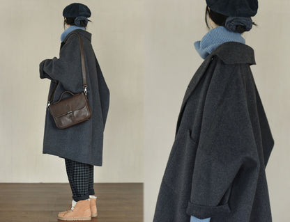 edoa Oversized Doubl Face Wool Coat 