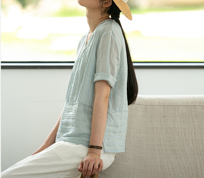 High Counted Ramie Shirt to0136 E035