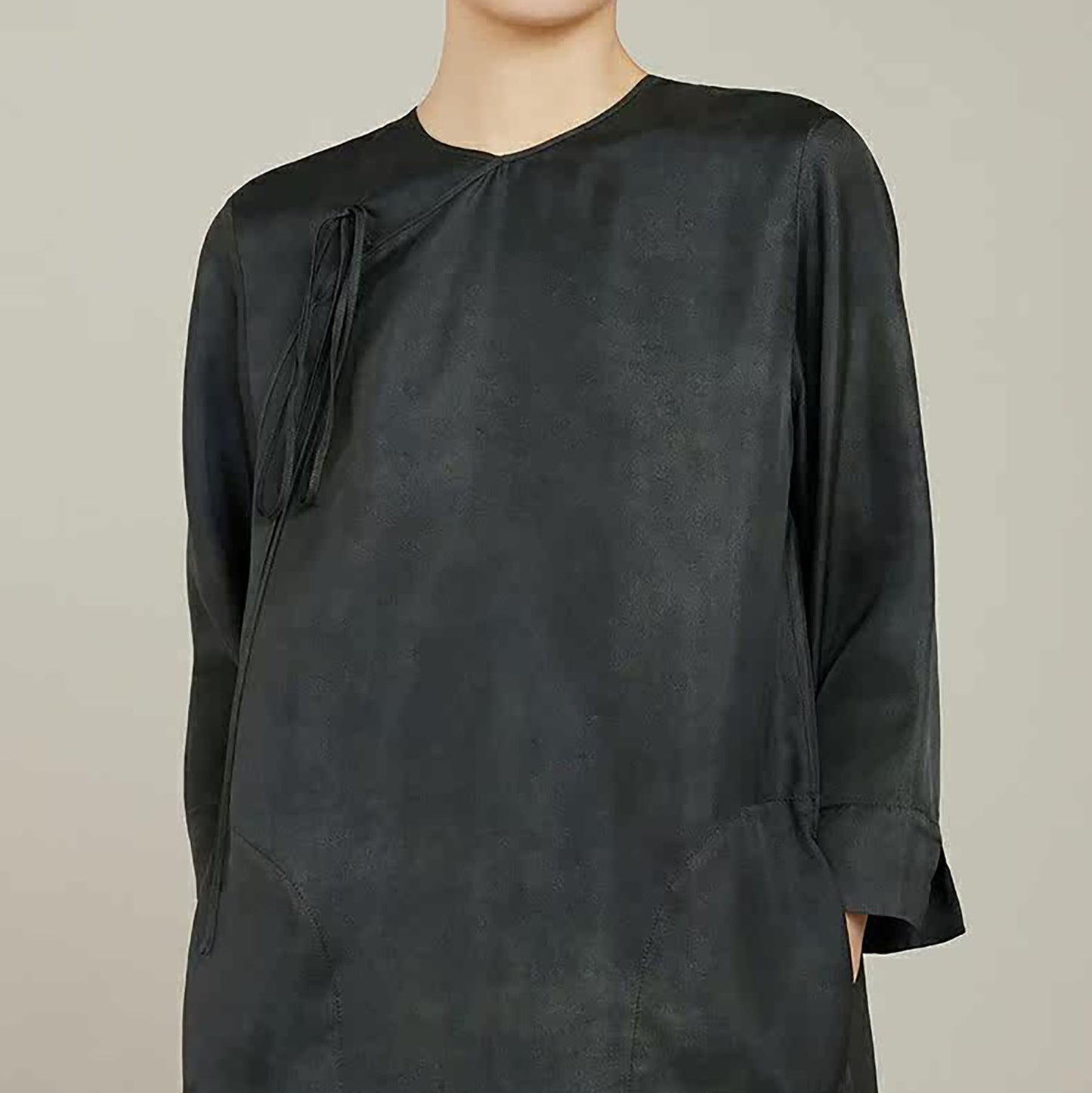 edoa Plant Dyed Silk Modified Qipao Dress