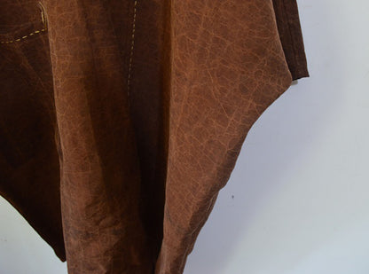 Reversible Cracked Mud Silk Tunic Top to0181 A538