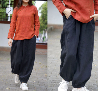 edoa Linen Lantern Pants