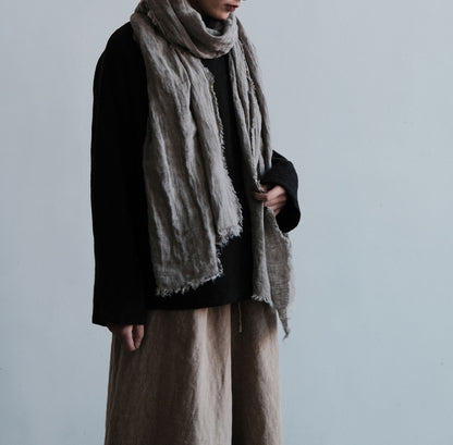 edoa Washed Linen Cotton Padding Jacket