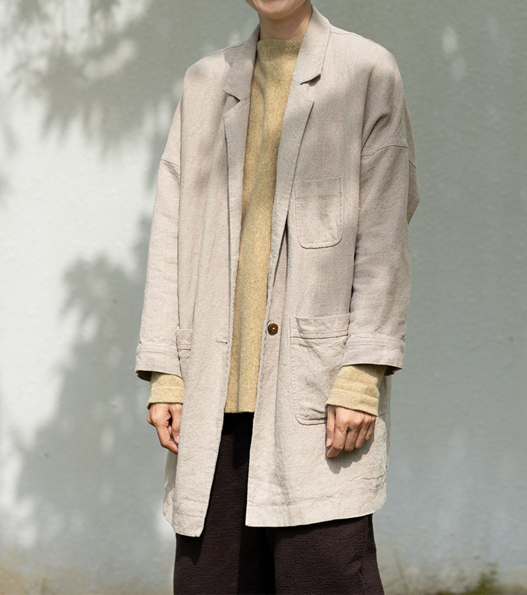 edoa Heavy Weight Flax Linen Blazer