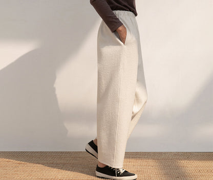 edoa Wool Cotton Blend Crop Pants