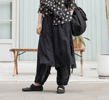 edoa Ramie Two Layer Lantern Pants 