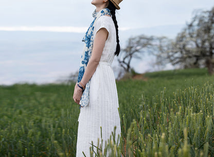 edoa Hand-pintucked Linen Dress 