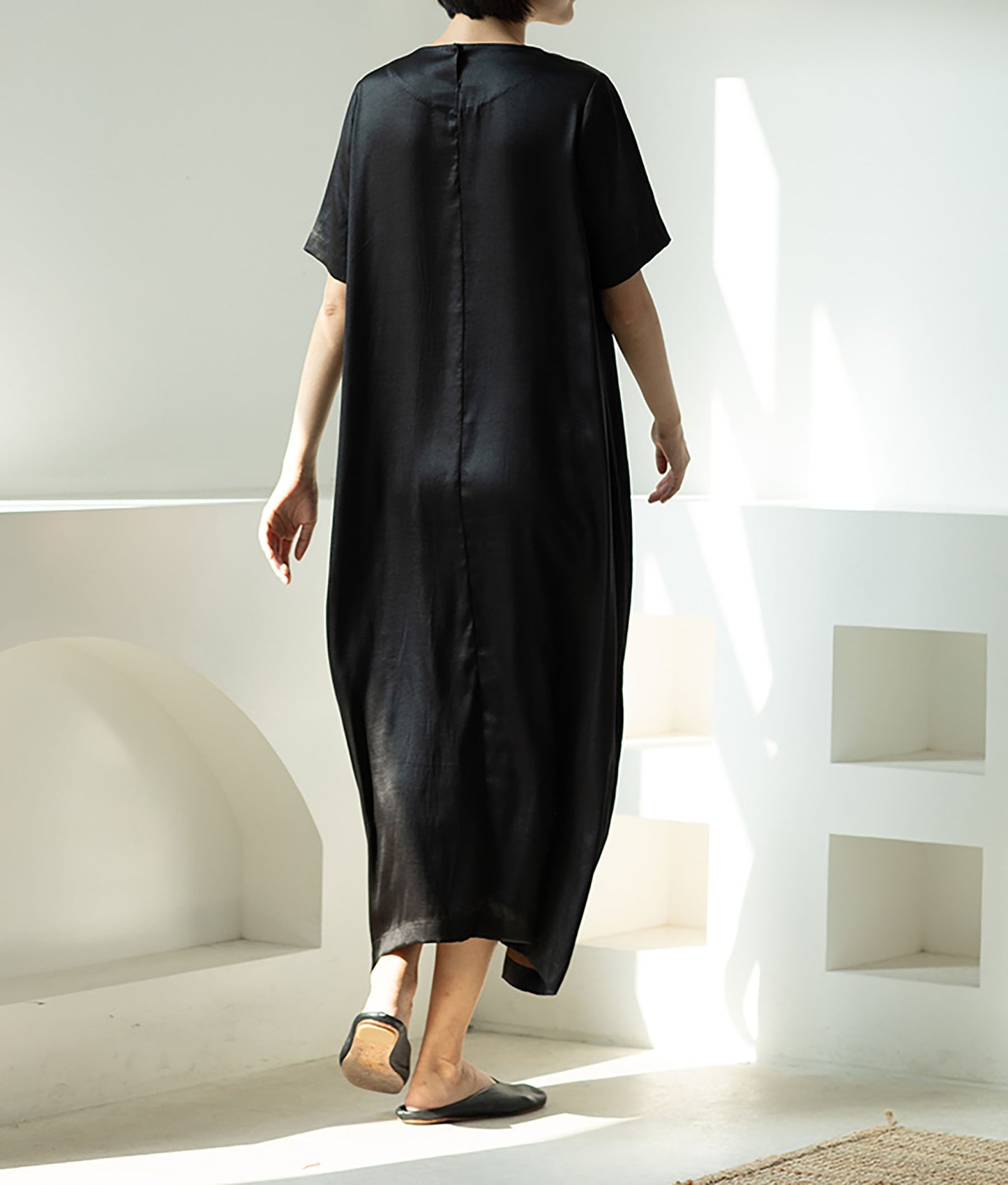 edoa Mud Silk Charmeuse Cocoon Dress