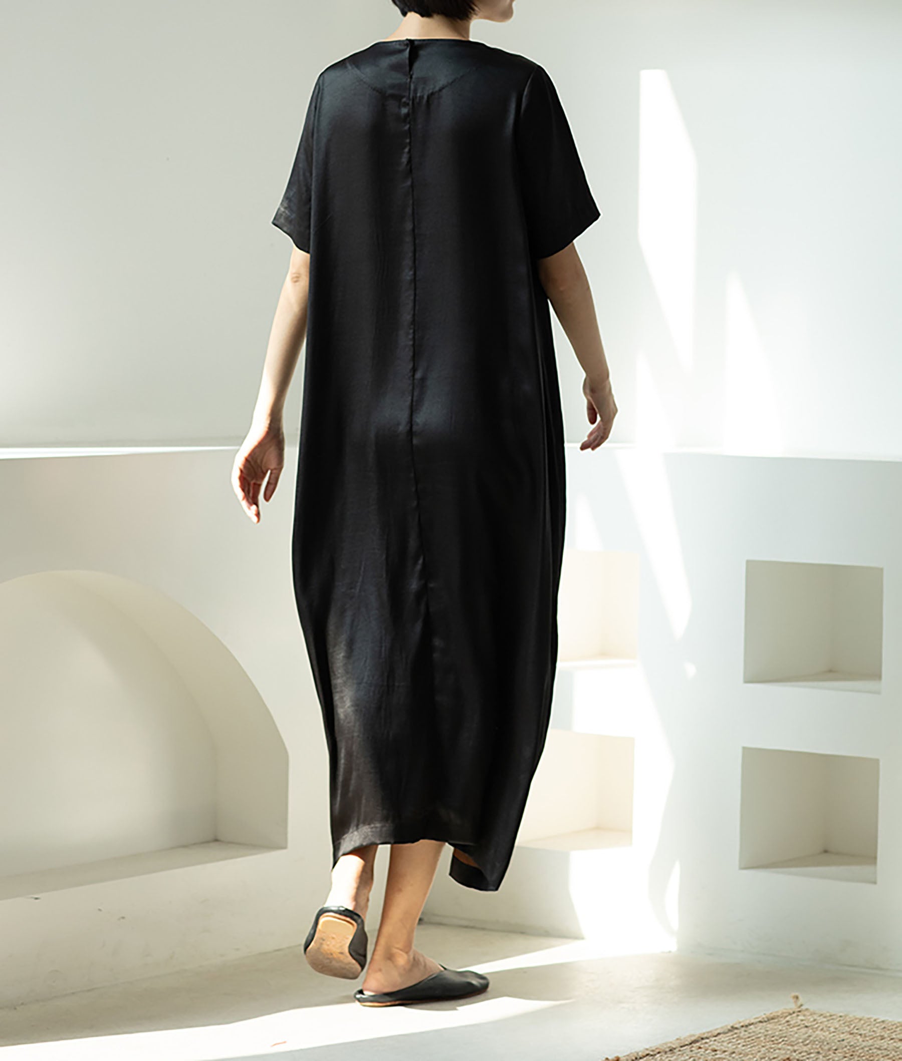edoa Mud Silk Charmeuse Cocoon Dress
