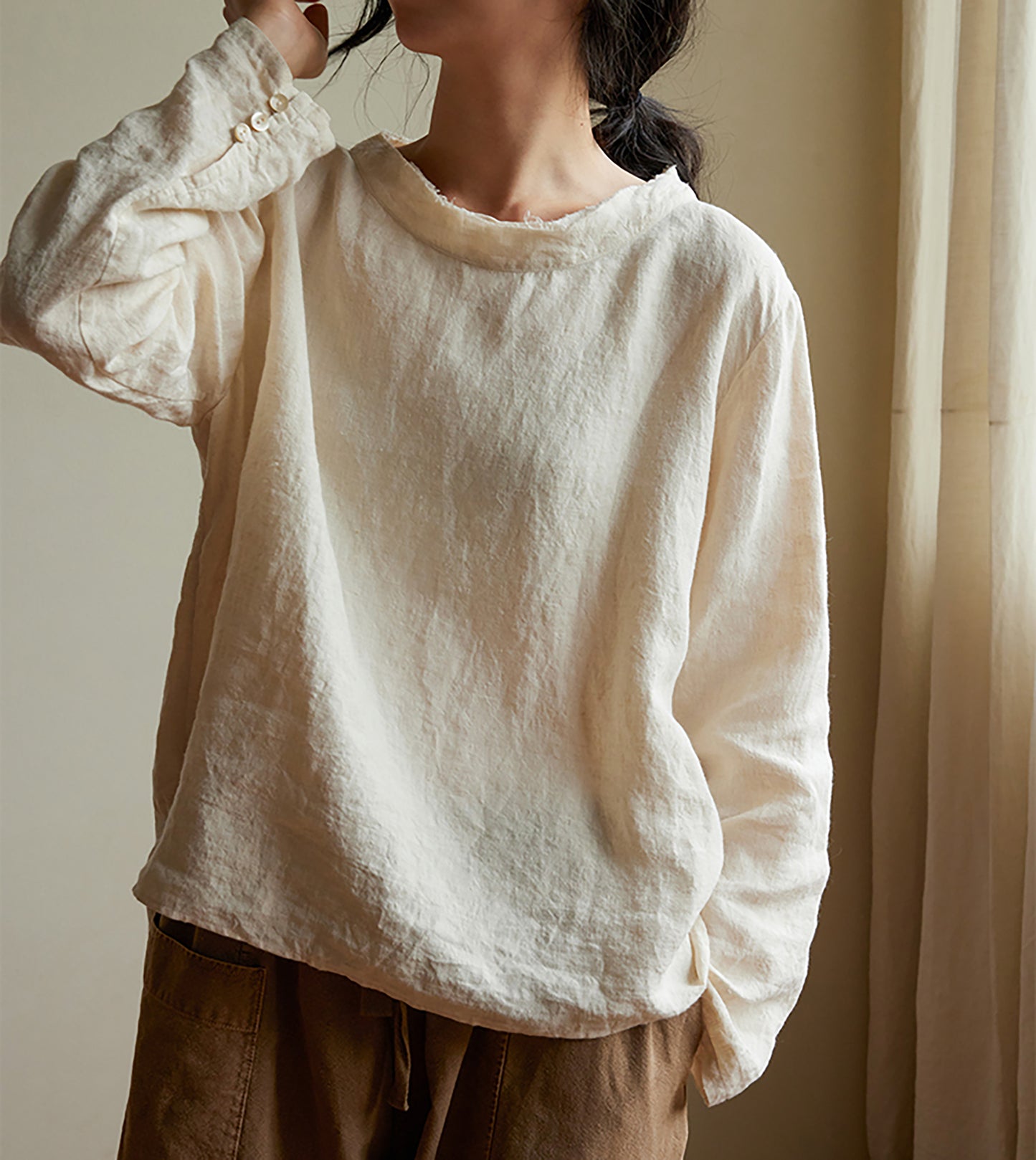 edoa Loose Linen Smock