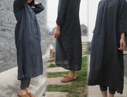 edoa Crinkle Linen Cotton Dress