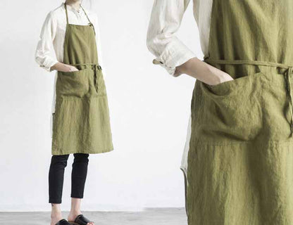Linen Kitchen Apron dr0344 739