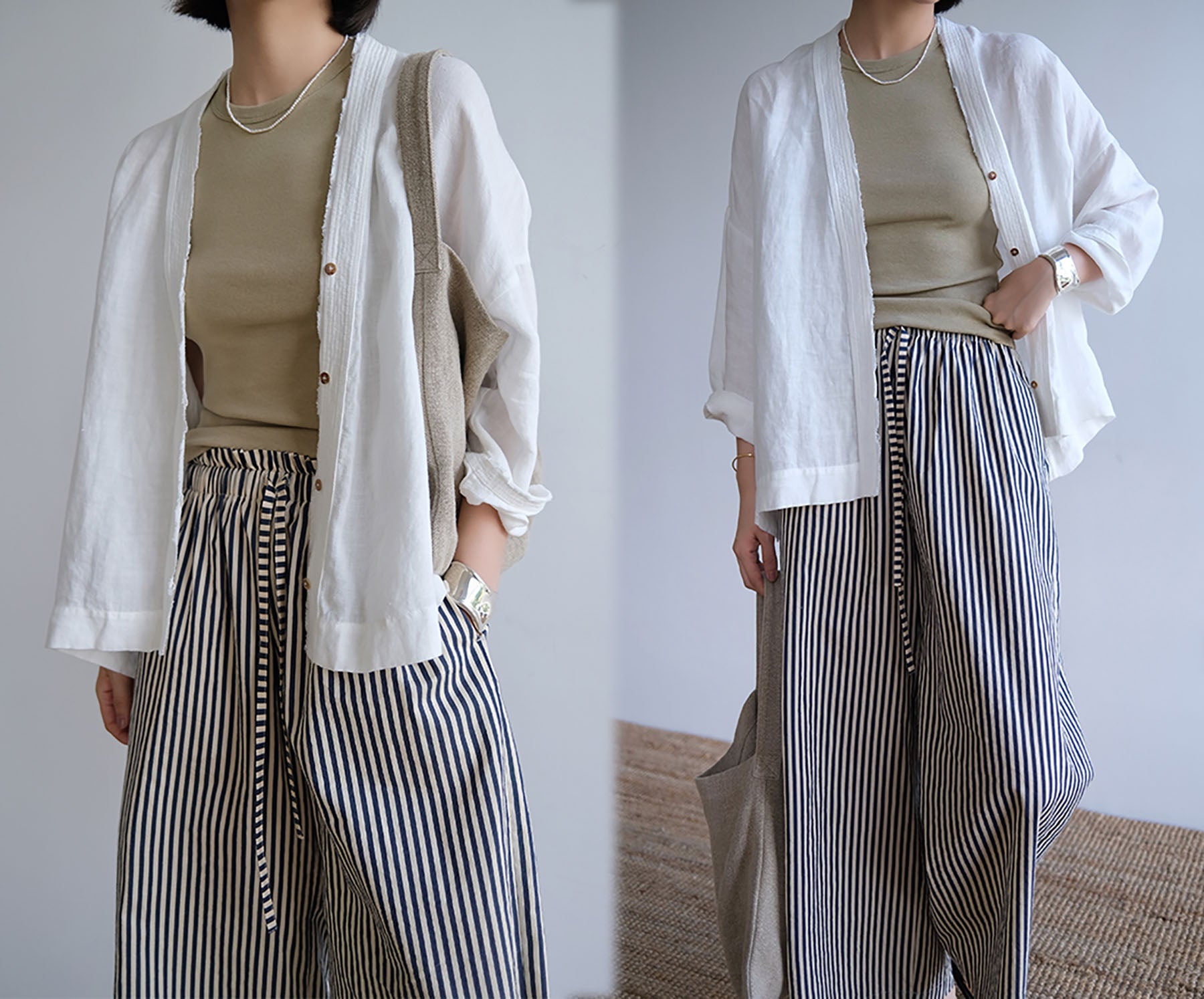 edoa Minimalist Linen Blazer 