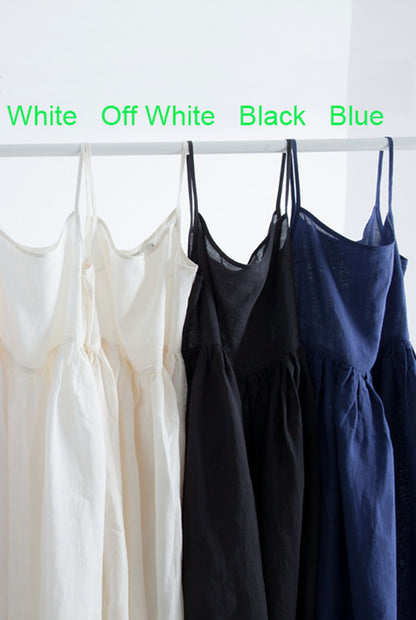 edoa Bubble Washed Ramie Cami Dress