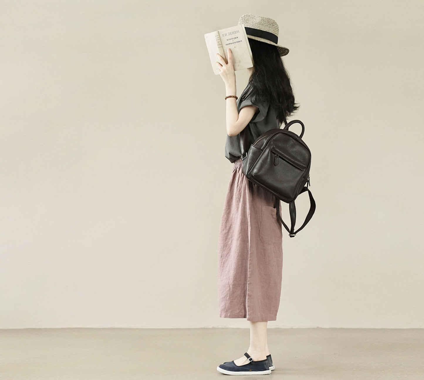 edoa Free Size Loose Fitting Linen Pants