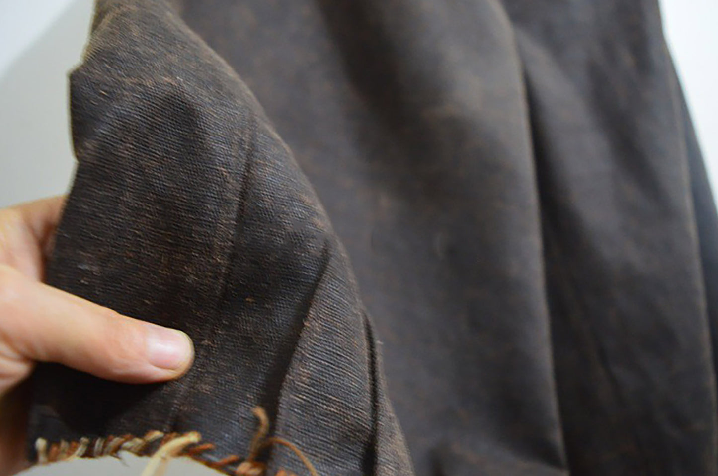 edoa Mud Tussah Silk Pleated Hem Pants 