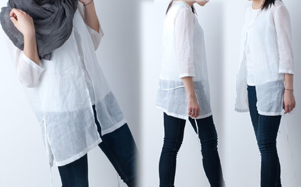 edoa Ramie Gauze Blouse