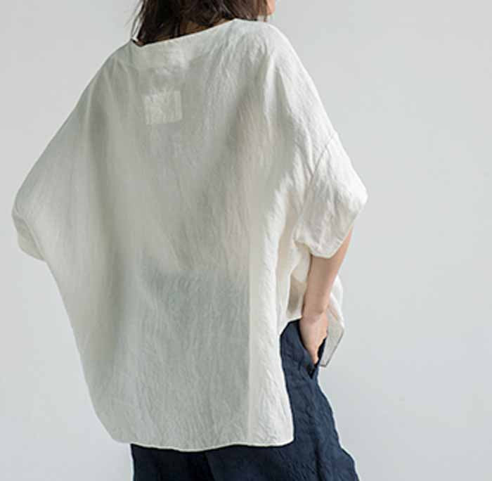 edoa Oversized Linen Summer Top
